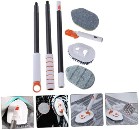 1 Set Extendable Handle Floor Brush for Bathroom and Kitchen Cleaning