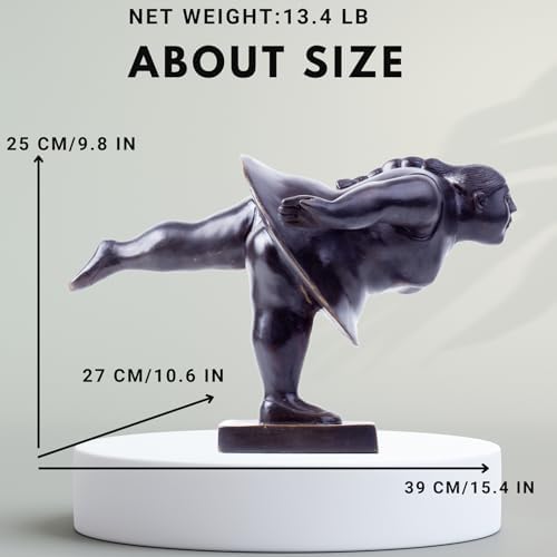 Fat Woman Bronze Statue Yoga Sculpture 106 Inch Decor