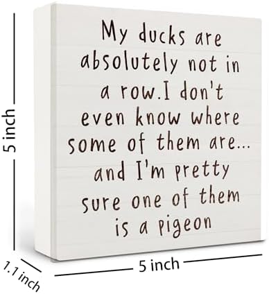 Funny Office Wood Box Sign 5x5 Inches