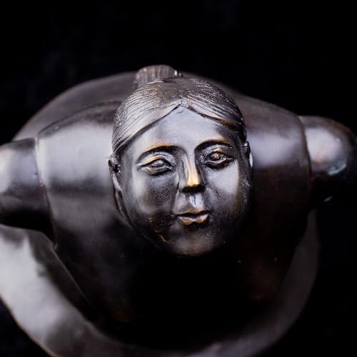 Fat Woman Bronze Statue Yoga Sculpture 106 Inch Decor