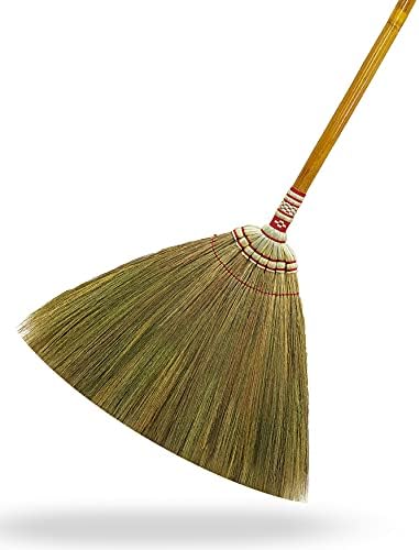 AW BROOMS Indoor Grass Broom 40 Inch Bamboo Handle