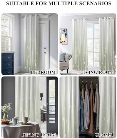 Onekaccu Sage Green Grommet Door Curtain 52x96