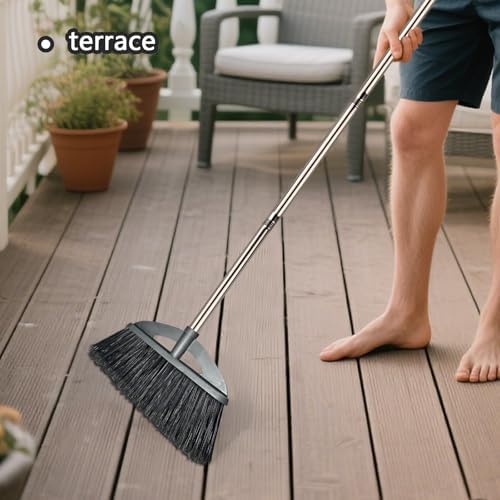 Heavy Duty 605 Inch Angle Broom for Outdoor Cleaning