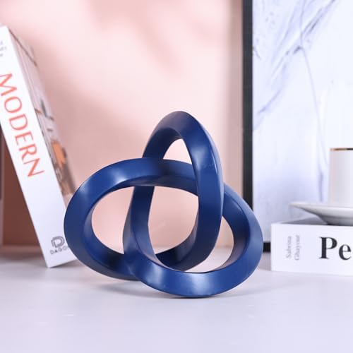 DOVDOV Blue Knot Decorative Sculpture for Bookshelf