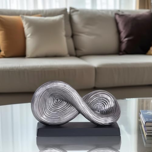 UANYEMON 55 Infinity Knot Sculpture - Modern Silver