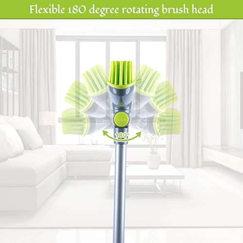 Homilifibra 180 Rotating Rubber Broom with Squeegee for Pet Hair Removal