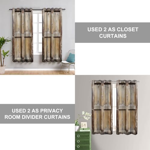 Shixiaoyan Rustic Wooden Door Curtain 34x80