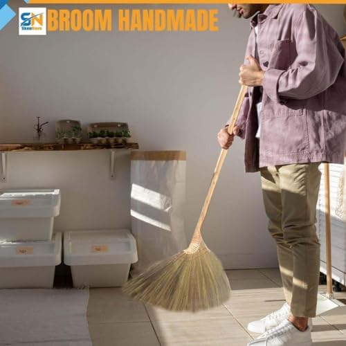 SN SKENNOVA Handmade Bamboo Push Broom
