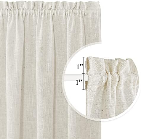 PONY DANCE Door Curtain Panel - Light Cream Linen Blend