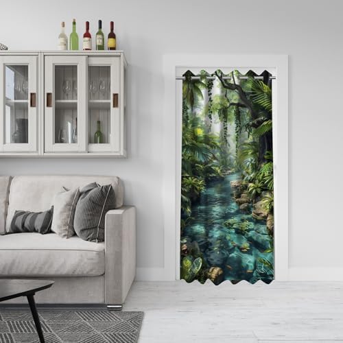 YungHo Forest Flower Door Curtain Panel 34x80