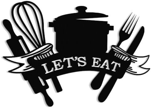 XORT Kitchen Metal Sign - 14x10 Inch Black Wall Decor 1