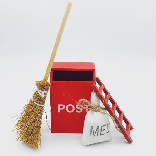 5Pcs Halloween Witch Broom Miniature Decorations