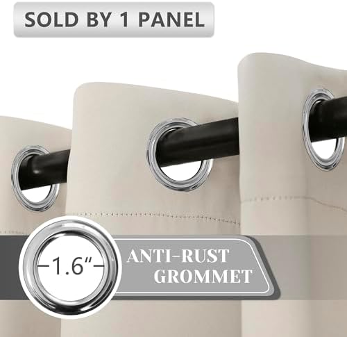 AOSKY Door Curtains - 52 x 90 Light Blocking Panels