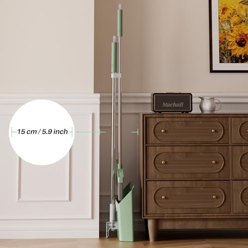 JOYMOOP Extra-Tall Dark Teal Green Broom Set