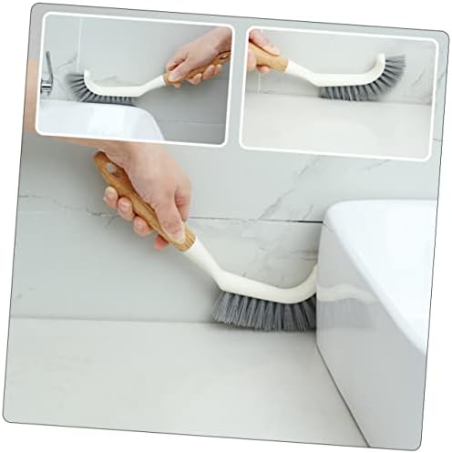 2pcs Floor Brush for Bathroom Cleaning with Wooden Handle