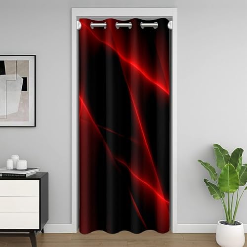 Feelyou Ombre Red Black Curtain 34x80 Inch Panel