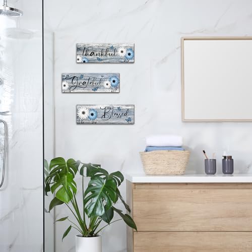 Geetery 3 Pcs Rustic Wooden Inspirational Signs