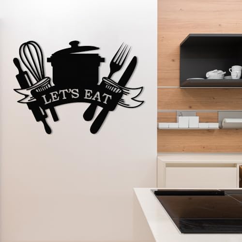 XORT Kitchen Metal Sign - 14x10 Inch Black Wall Decor 1