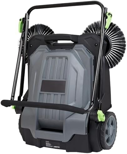 ZAVEROX Push Broom with 5 Gallon Trash Bin for Efficient Cleaning