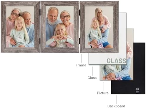 Frametory 5x7 Triple Picture Frame Set - Gray 2 Pack