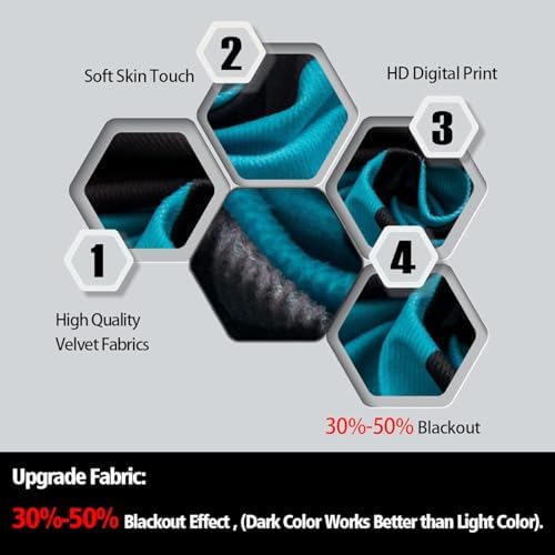 jejeloiu 3D Print Lightsaber Door Curtain Red Blue Privacy Panel