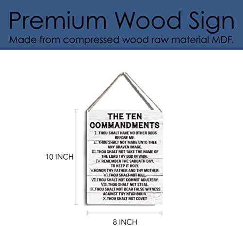 YCYD Inspirational Ten Commandments Wall Art 8x10