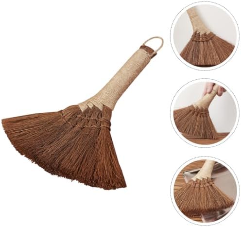 Healifty Mini Palm Fiber Dust Broom 1