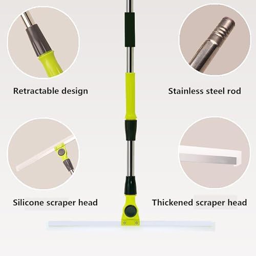 Silicone Broom with 130cm Heavy Duty Handle