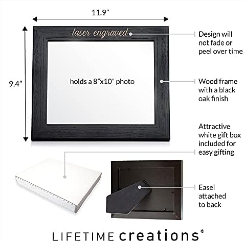 Lifetime Creations Custom Picture Frame for Personalized Gifts - Black 8x10 Landscape