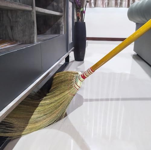 AW BROOMS Indoor Grass Broom 40 Inch Bamboo Handle