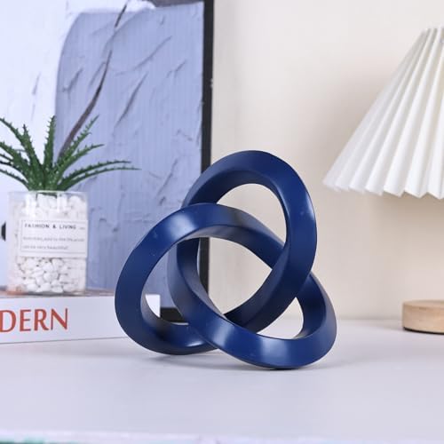 DOVDOV Blue Knot Decorative Sculpture for Bookshelf