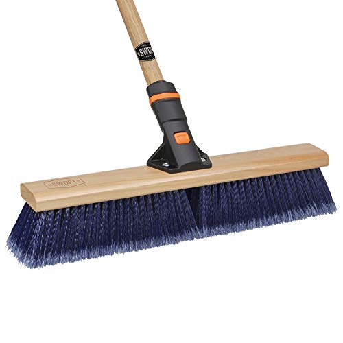 SWOPT 18 Push Broom with 60 EVA Foam Handle Blue