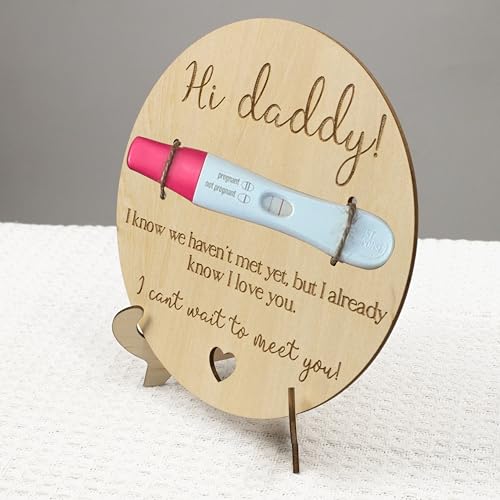 OENIZI Pregnancy Announcement Wooden Sign for Daddy