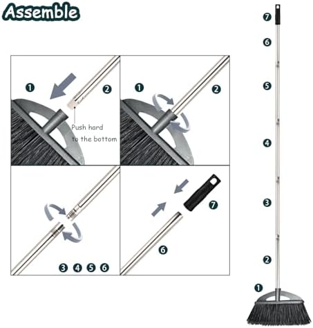 Heavy Duty 605 Inch Angle Broom for Outdoor Cleaning