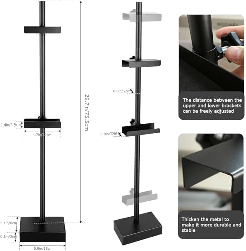 KBCLN Adjustable Metal Picture Frame Stand - 29 Inches Black Display Easel