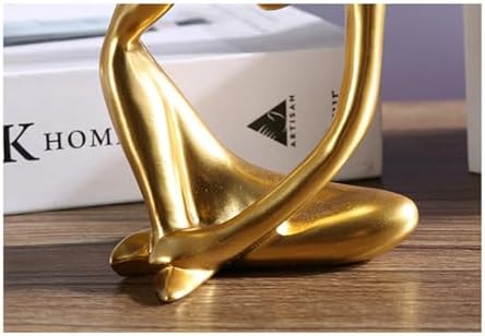 Golden Thinker Statue Home Decor Sculpture