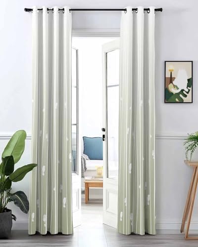 Onekaccu Sage Green Grommet Door Curtain 52x96