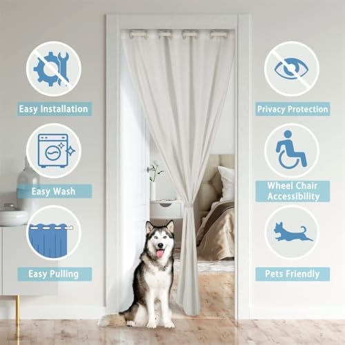 jejeloiu 3D Print Lightsaber Door Curtain Red Blue Privacy Panel