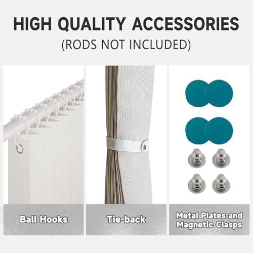 Hapgobli Blackout Door Curtain with Magnetic Closure