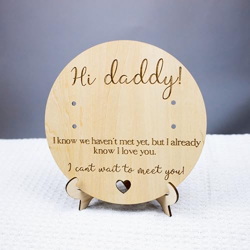 OENIZI Pregnancy Announcement Wooden Sign for Daddy
