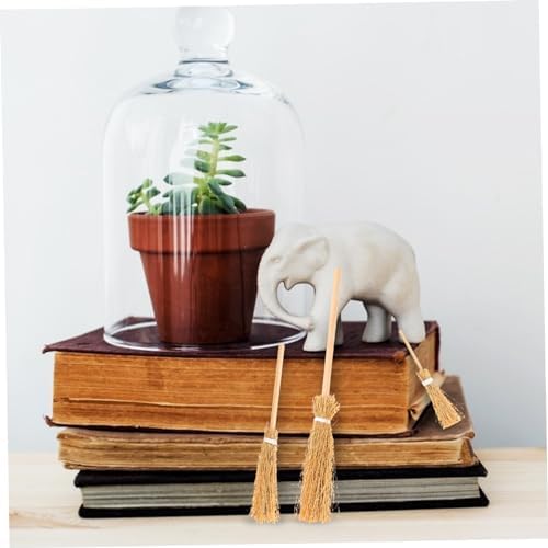 10pcs Mini Decorative Brooms for Miniature Homes and Crafts