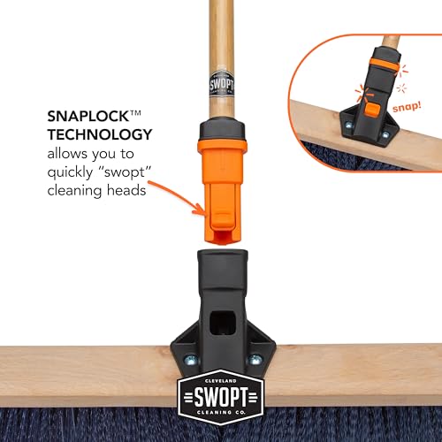 SWOPT 18 Push Broom with 60 EVA Foam Handle Blue