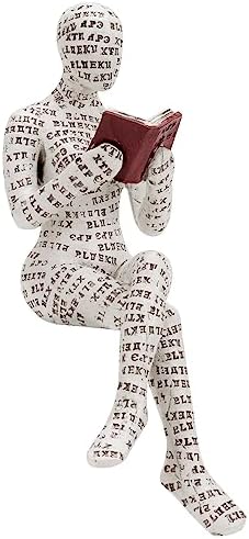 Puthiac Sculptures Home Decor Modern Reading Woman Figurine
