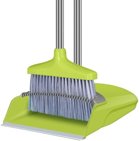 FGY 48 Broom Dustpan Set with Green Handle