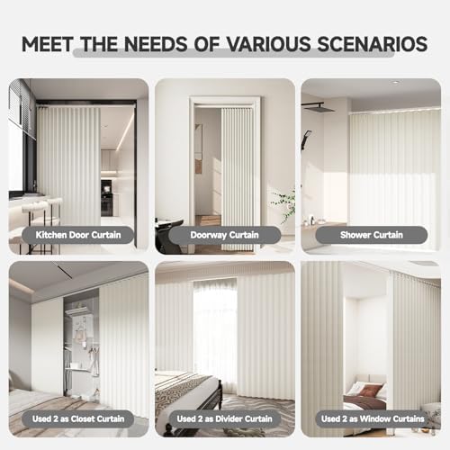 Hapgobli Blackout Door Curtain with Magnetic Closure