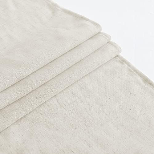 PONY DANCE Door Curtain Panel - Light Cream Linen Blend