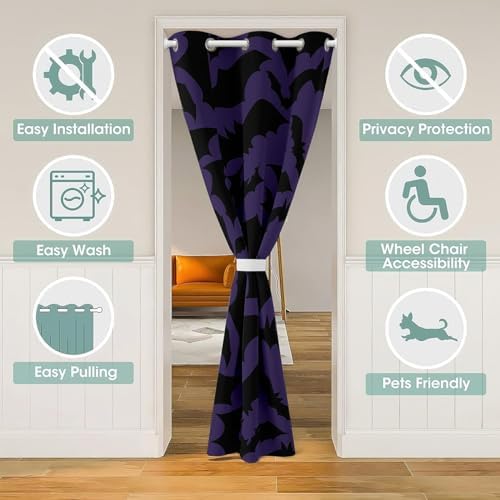 Manfei Bat Door Curtain 8034 Gothic Decor