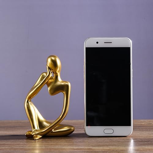 Golden Thinker Statue Home Decor Sculpture