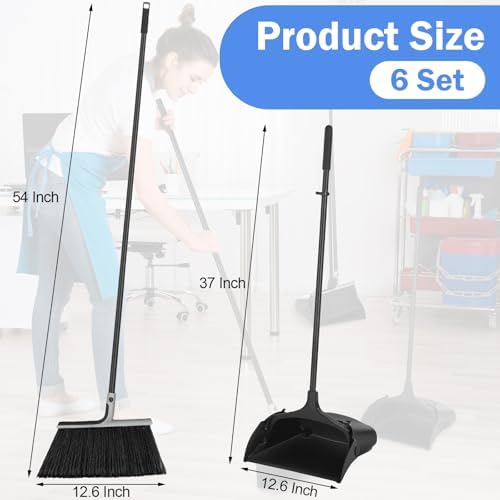 Yungyan 6-Piece Broom and Dustpan Combo Set