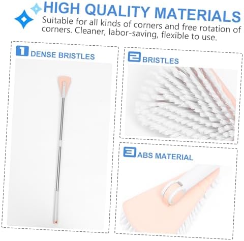Healeved Curved Long Handle Floor Cleaning Brush for Bathroom and Kitchen